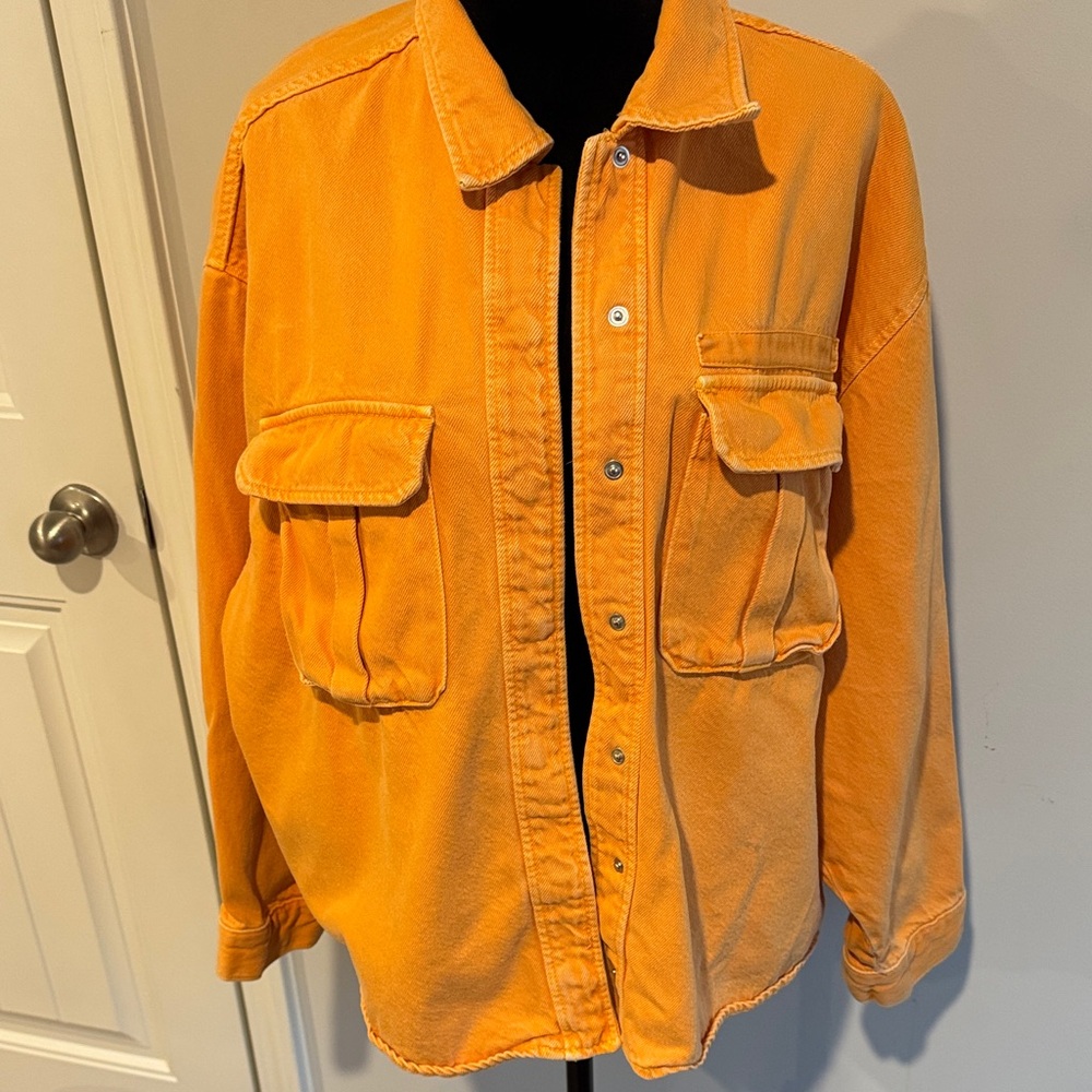 Zara Orange Women's Shirt Jacket